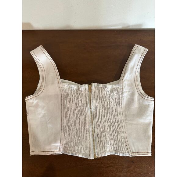 Miss Rosier Brielle Denim top size small - Picture 8 of 13